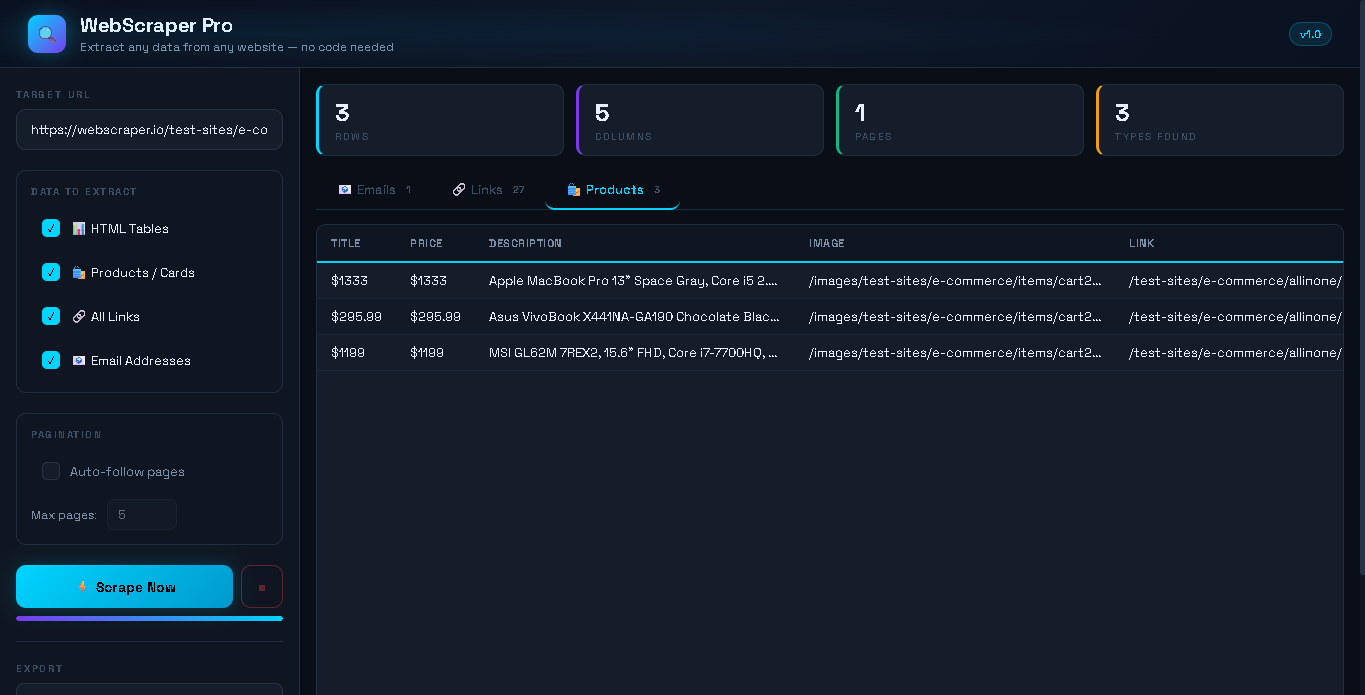 WebScraperPro gallery image