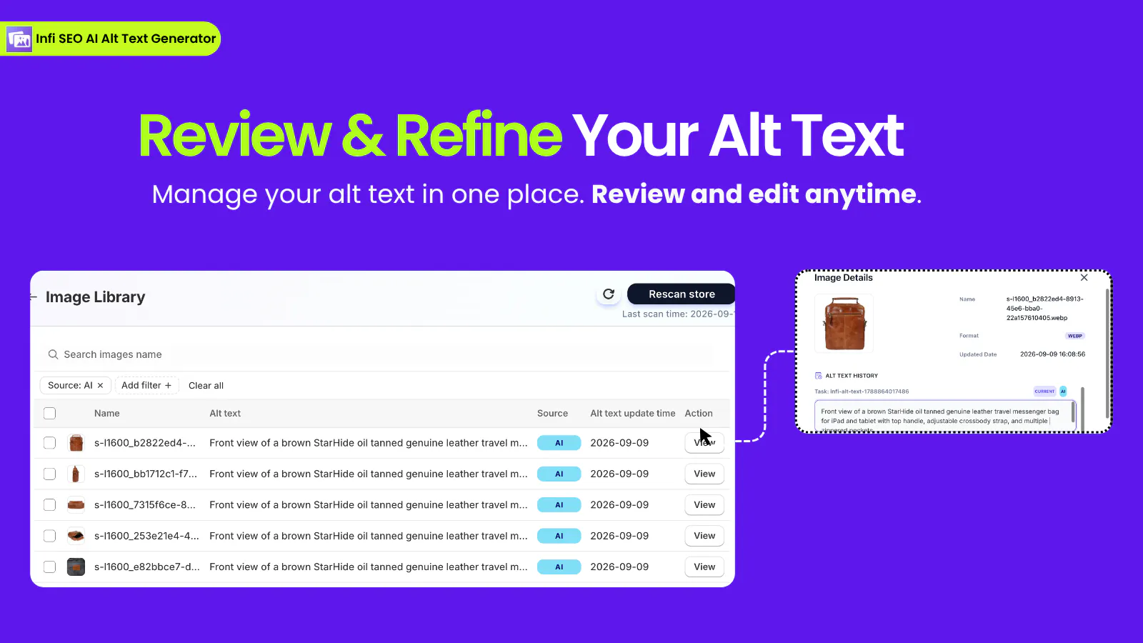 Infi SEO AI Alt Text Generator screenshot 6