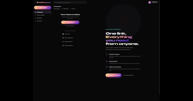 OneRequest screenshot 1