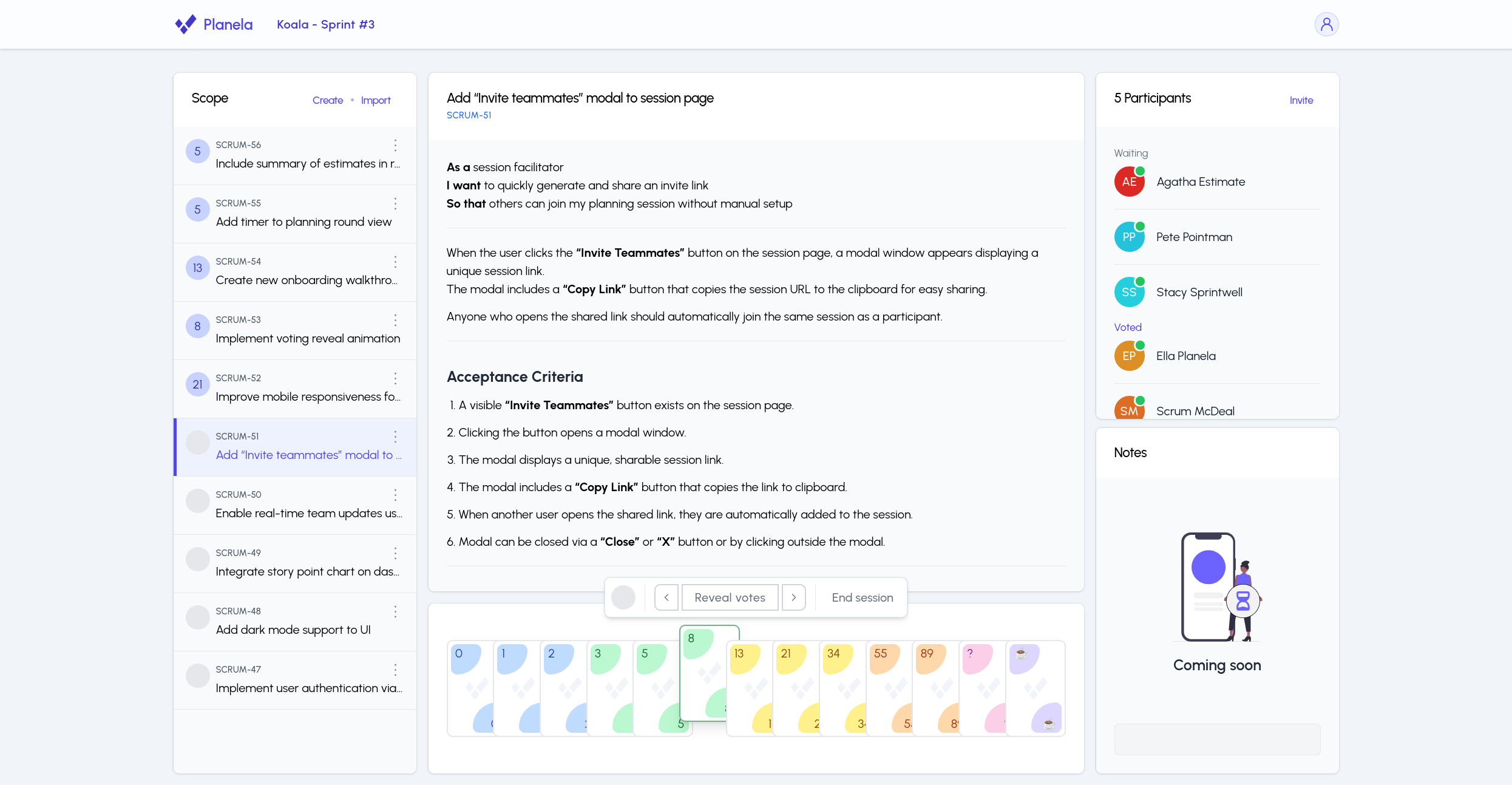 Planela - Main product screenshot demonstrating key features and user interface