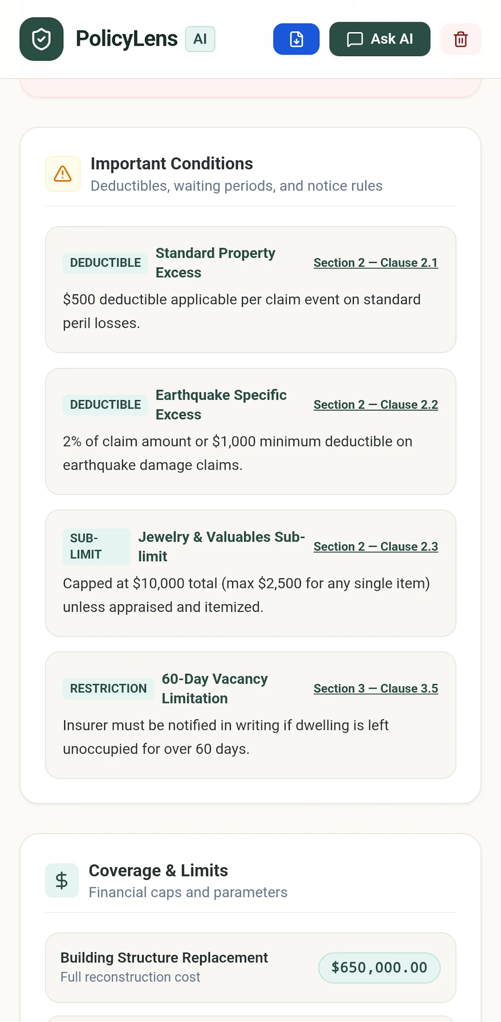 Policy lens ai screenshot 2