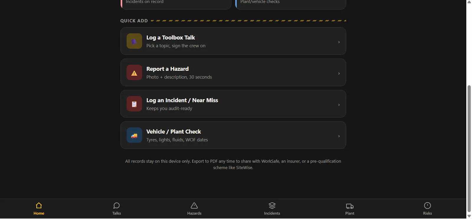 Workplace Safety App Site Safety Toolbox screenshot 3