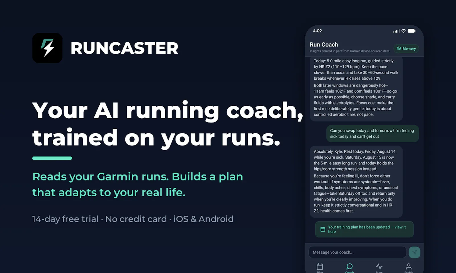 Runcaster Coach screenshot 2