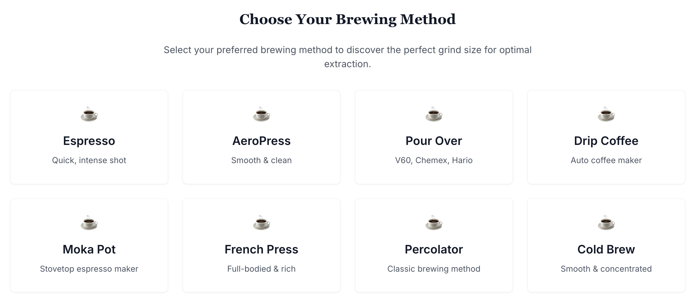 Coffee Grind Size Tool gallery image