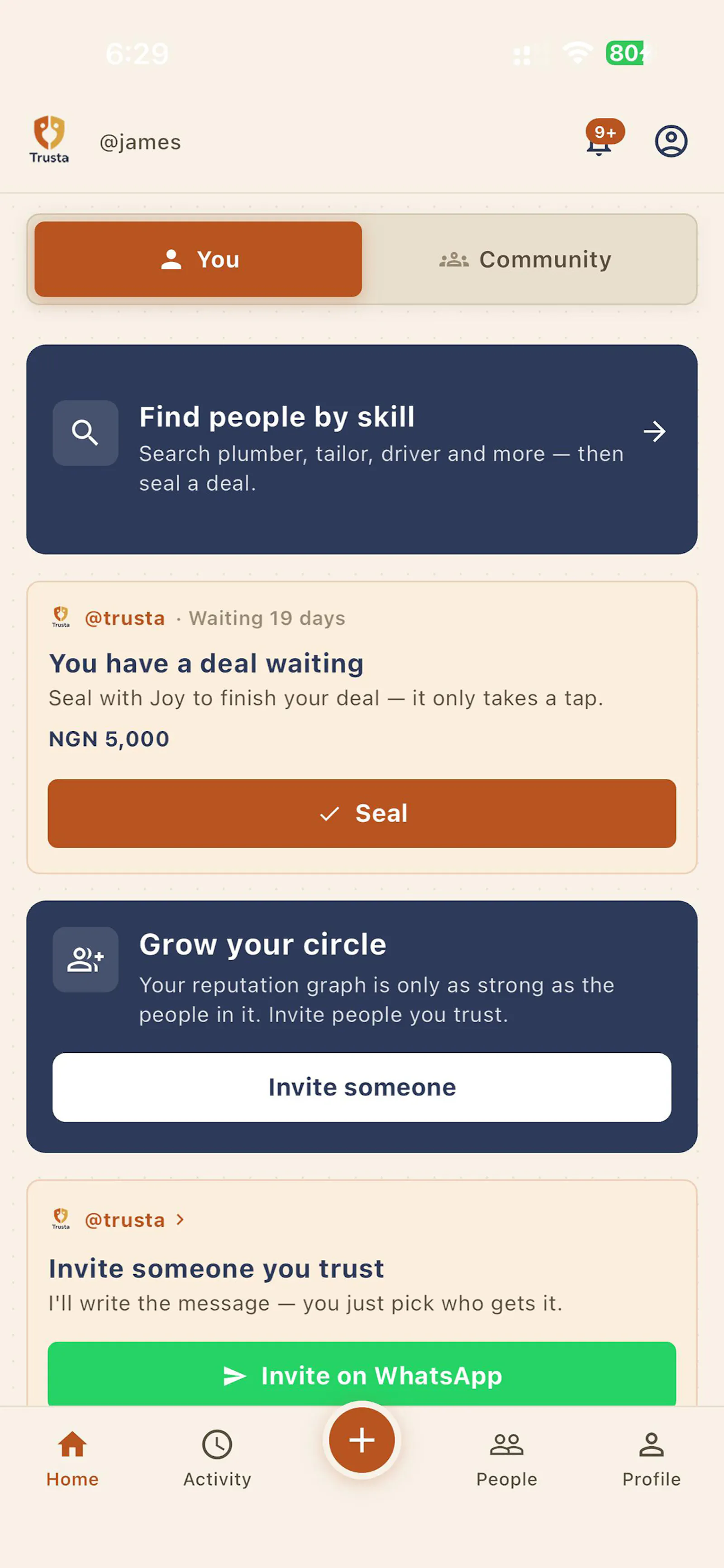 Trusta screenshot 1