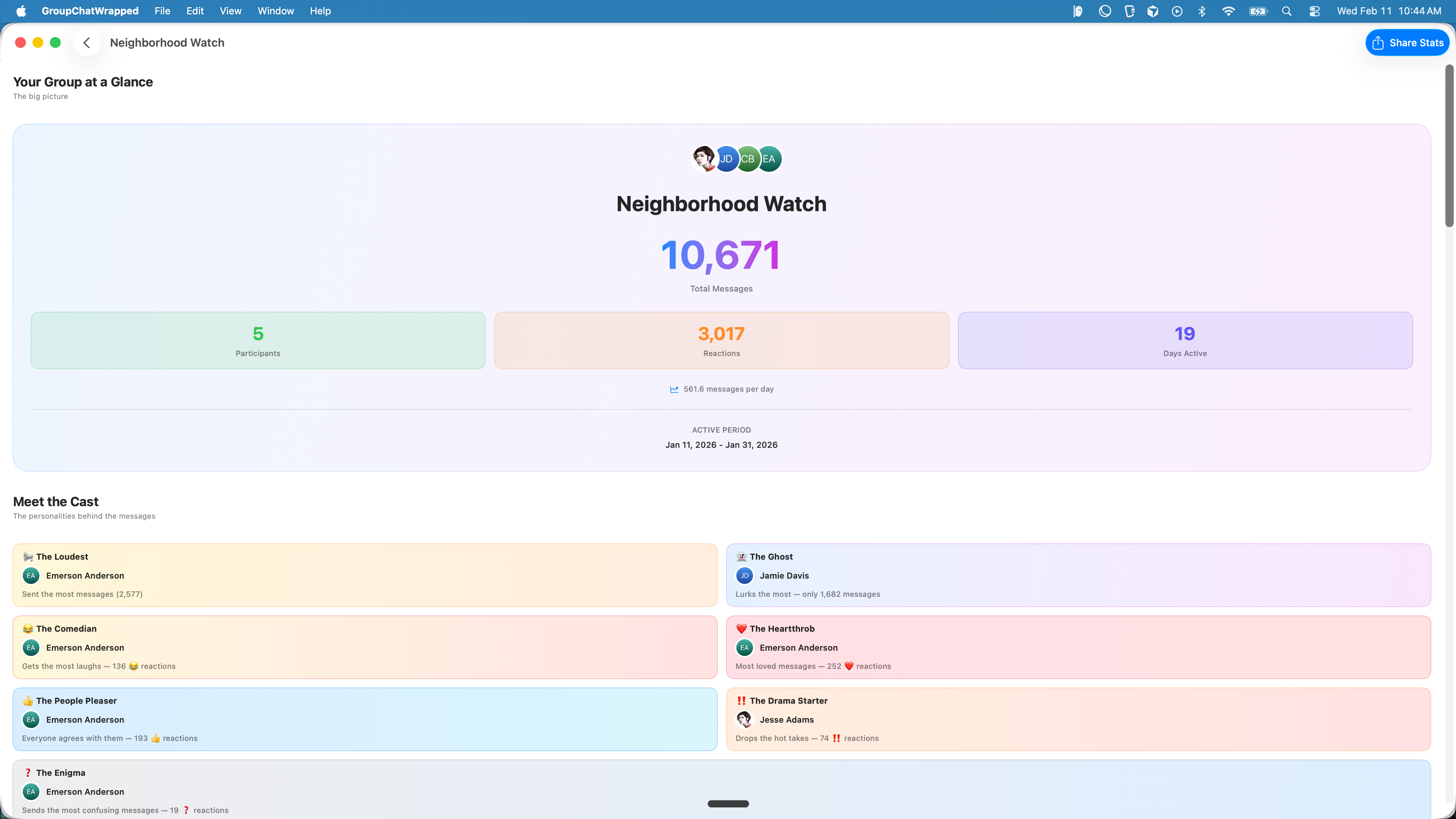 Group Chat Wrapped - Screenshot 2 showing product features and functionality