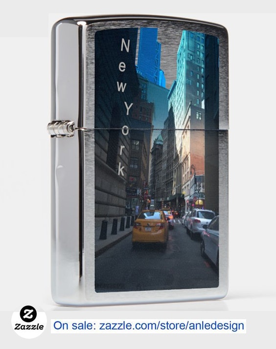 Nueva York - Cabas amarillas - Zippo Lighter - Impresión a pedido - Zippo Lighter media 3