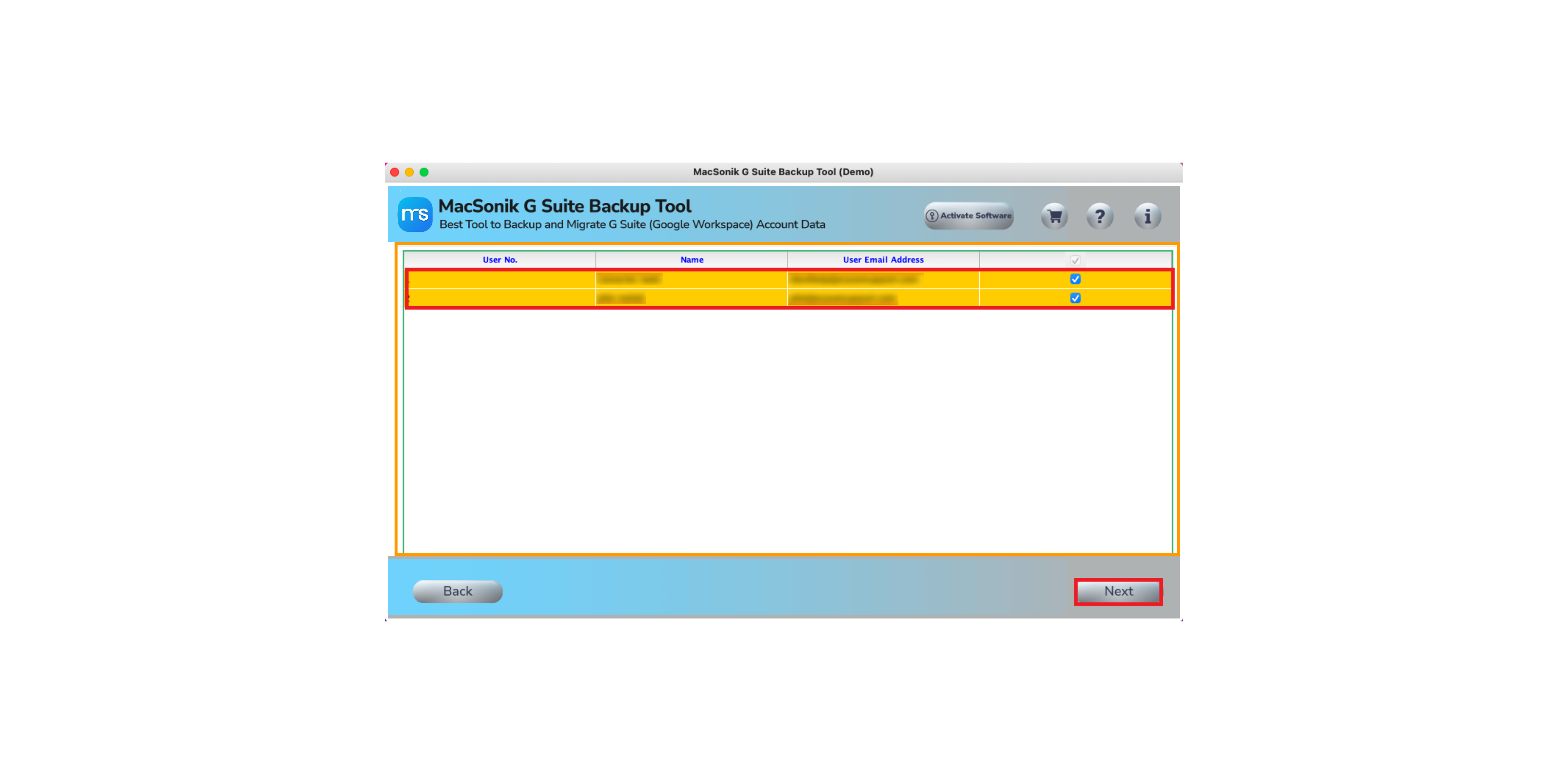 Macsonik G Suite Yedekleme Aracı - Macsonik G Suite Aracı, Veri'yi birden çok dosya biçiminde kaydeder medya 2