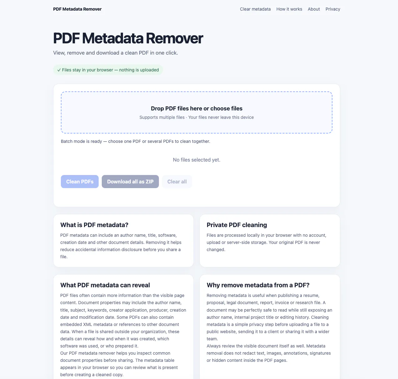 PDF Metadata Remover gallery image