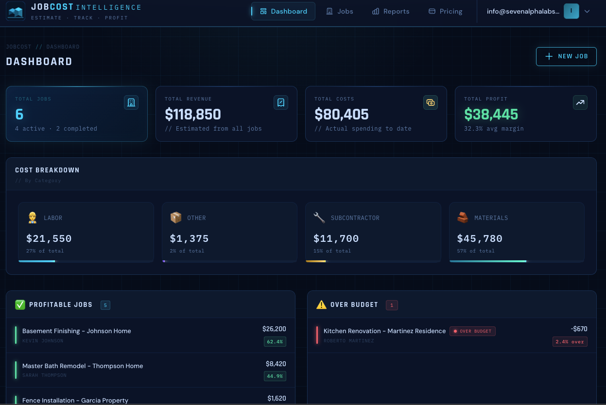 JobCost - Screenshot 3 showing product features and functionality