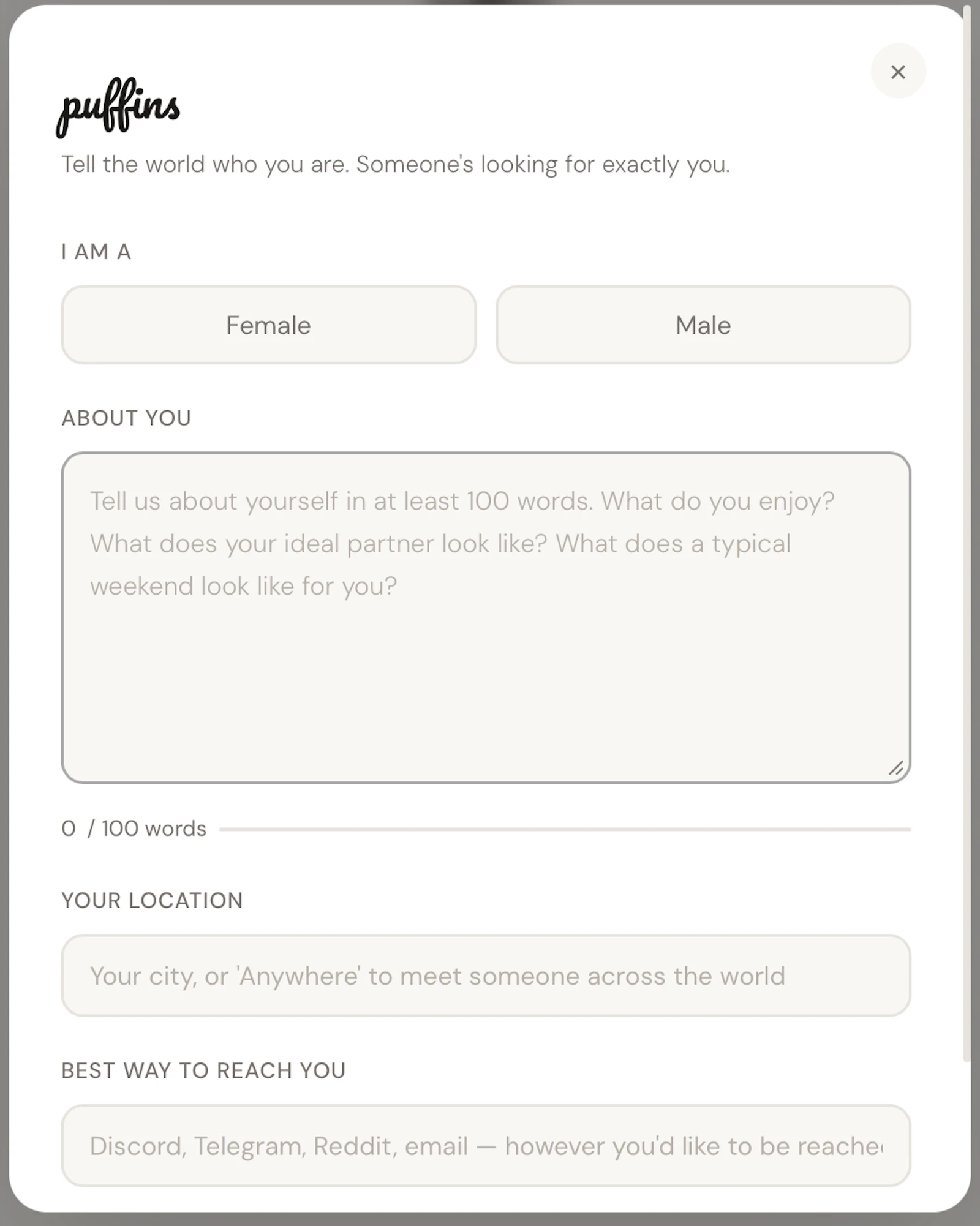Puffins. Meet someone on your terms. screenshot 2