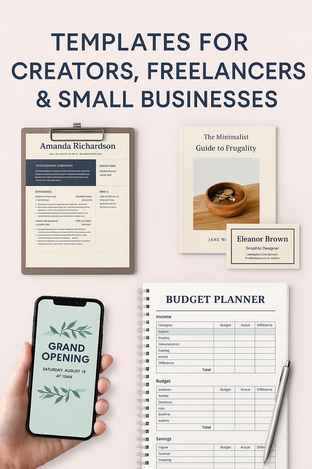 Media Alltemplatenest Design Studio - Perlindungan ebook, templat resume, perancang/pelacak belanjawan dll 3