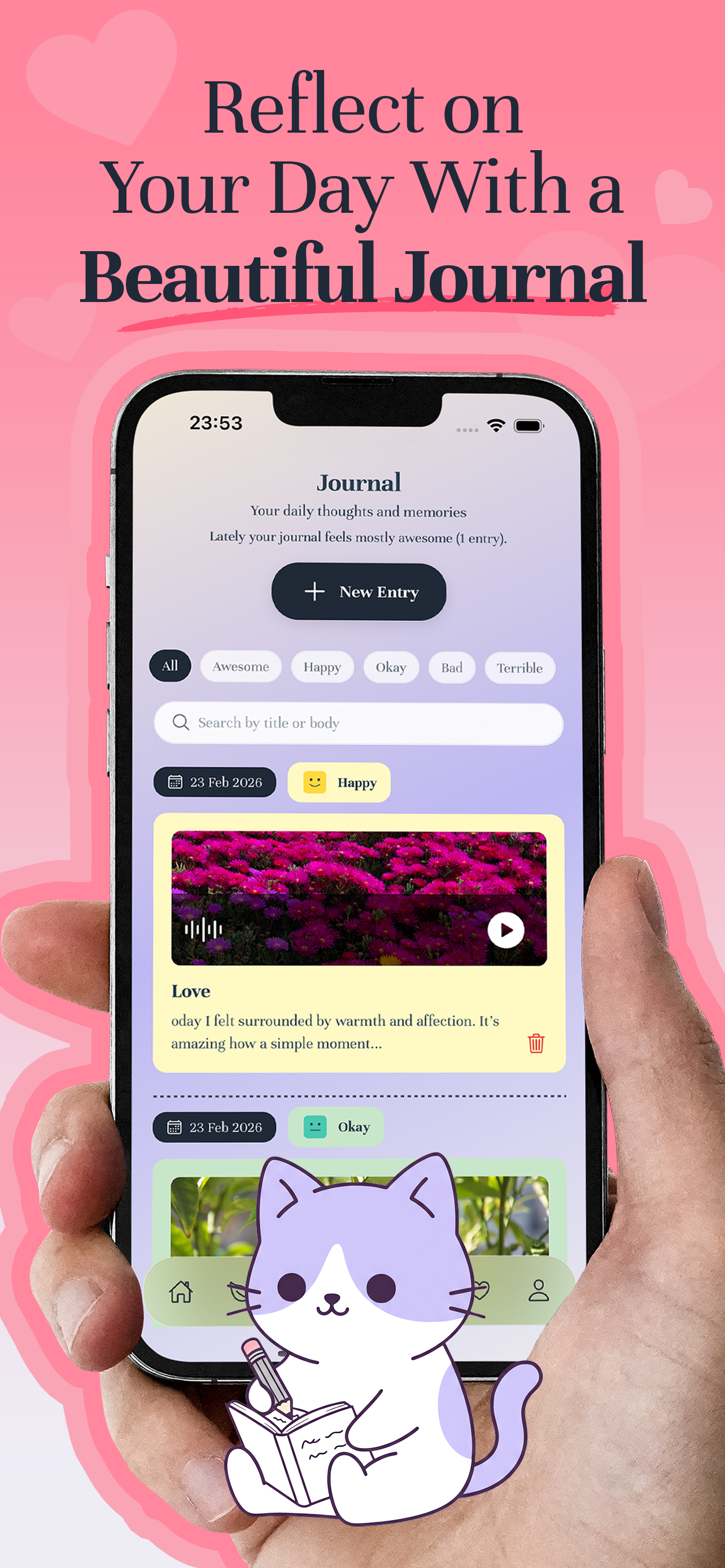 Motosh: Mood Tracker - Screenshot 2 showing product features and functionality