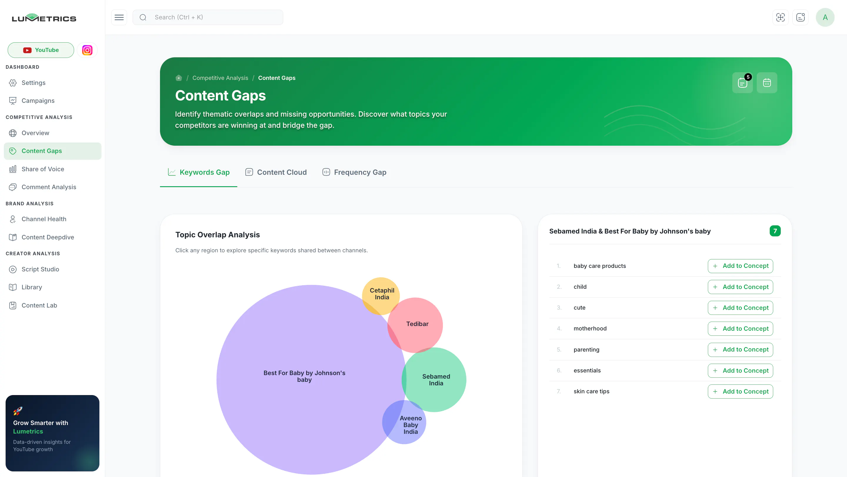 Lumetrics YouTube Intelligence gallery image