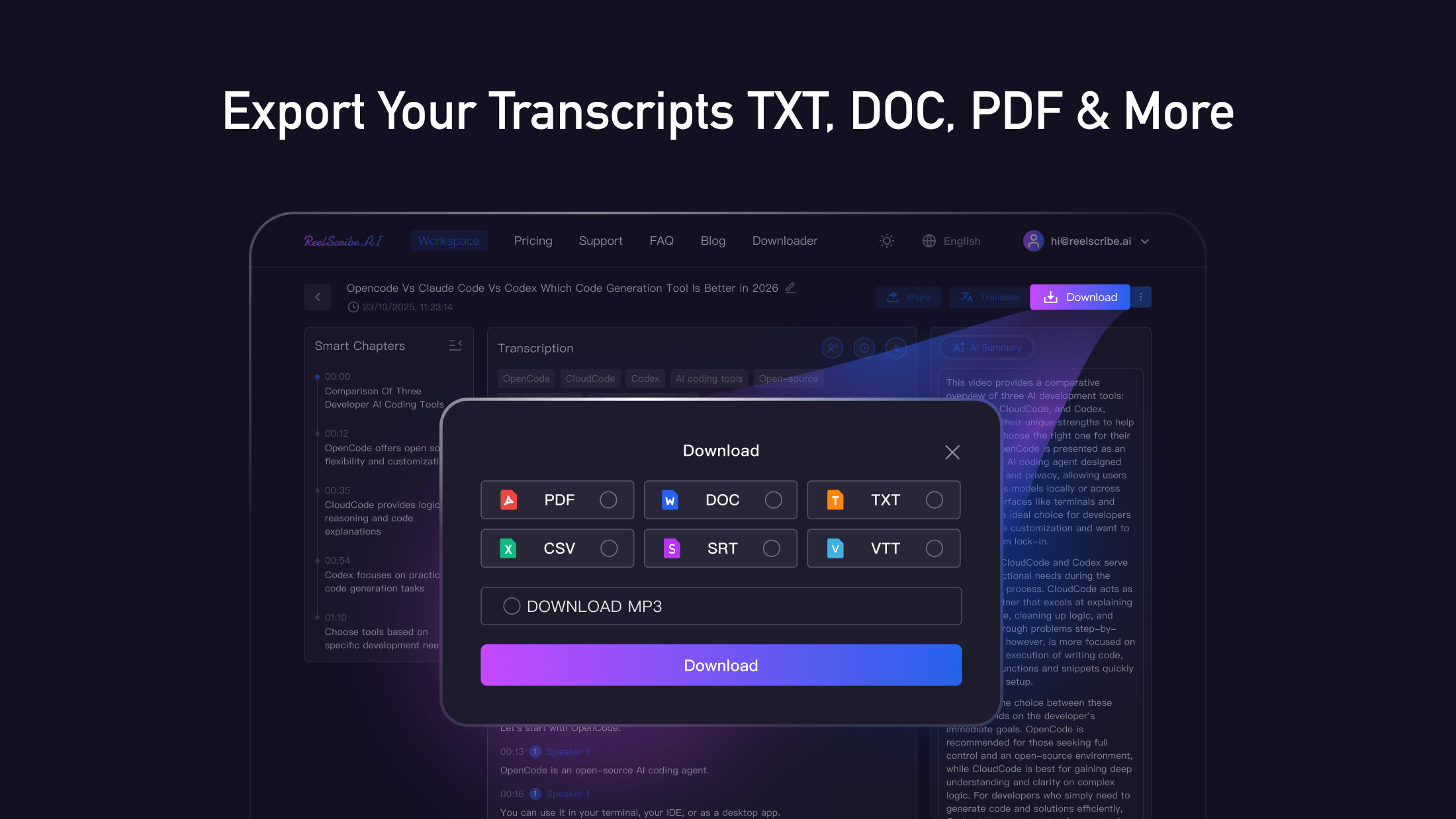 ReelScribe gallery image