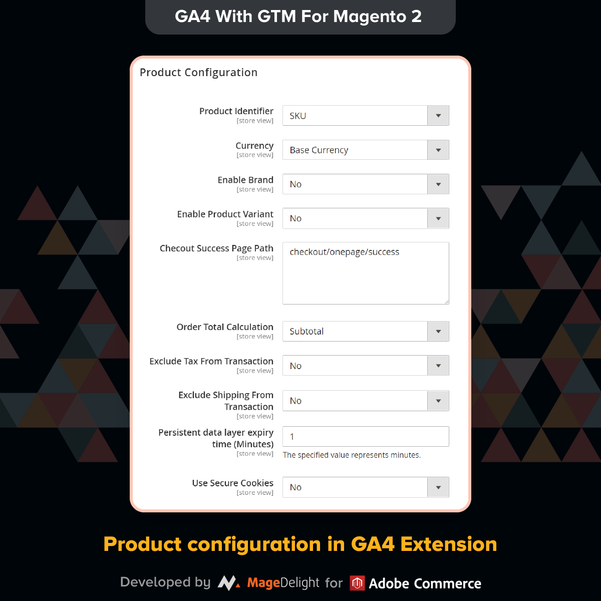 Magento 2 Google Analytics 4 Extension - Google Analytics 4 (GA4) utilizzando l'estensione GTM per Magento 2 media 3