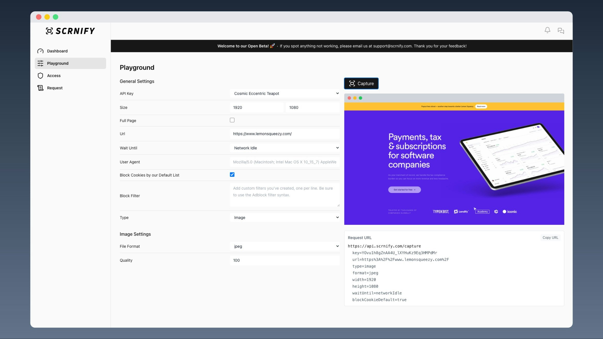 Scrnificeren - Leg hoogwaardige screenshots vast met onze krachtige API media 5