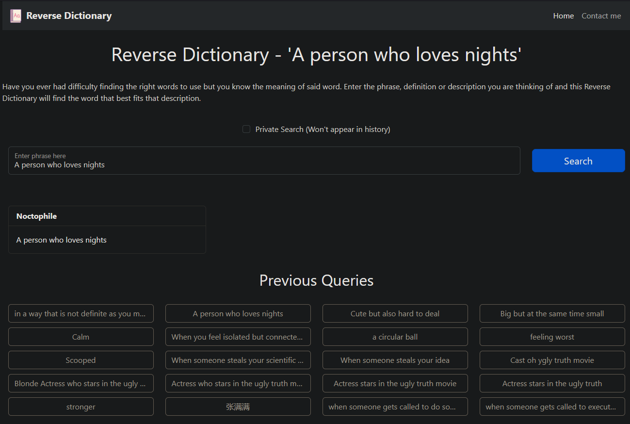 Reverse Dictionary media 3