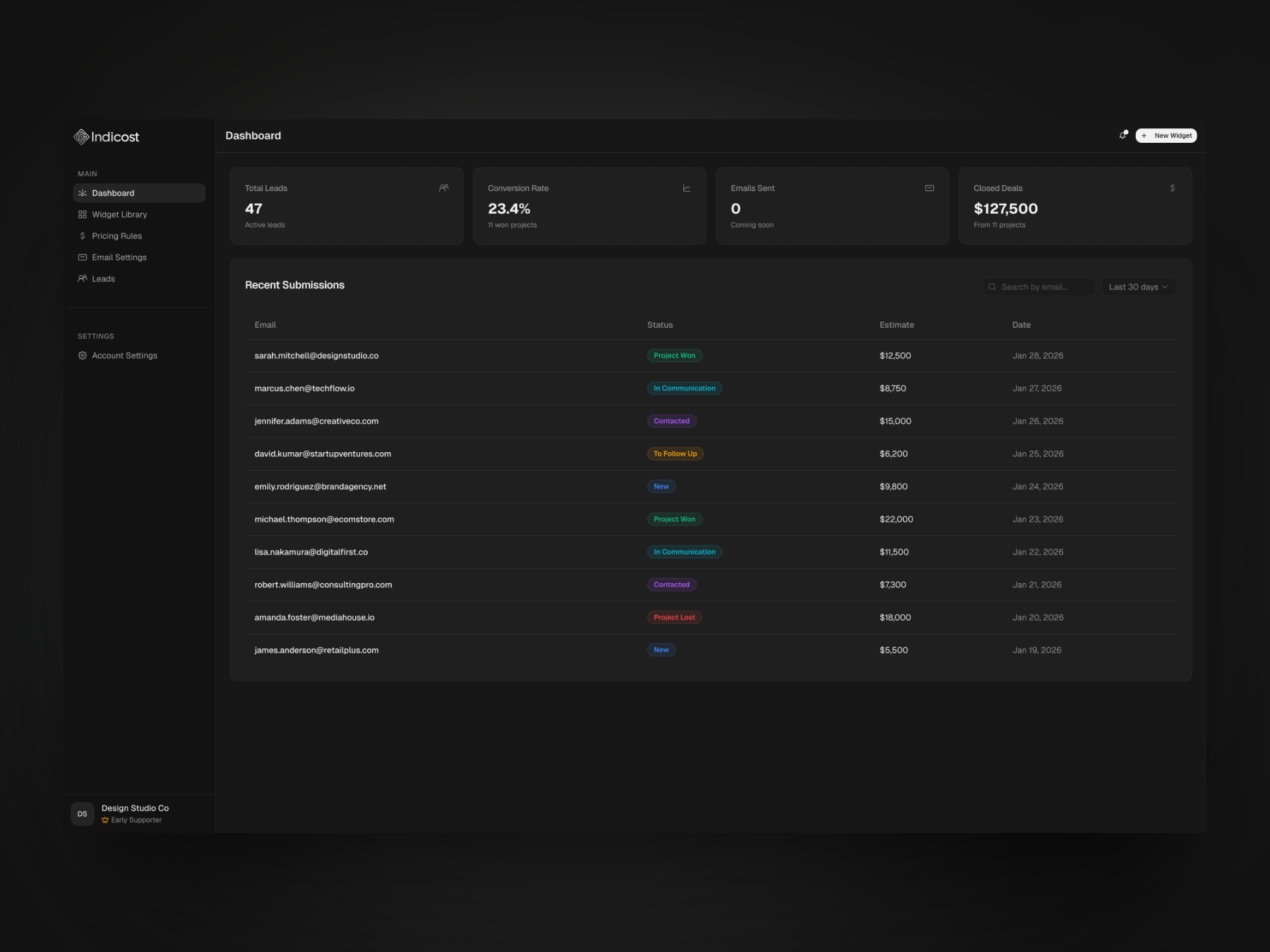 Indicost - Screenshot 3 showing product features and functionality