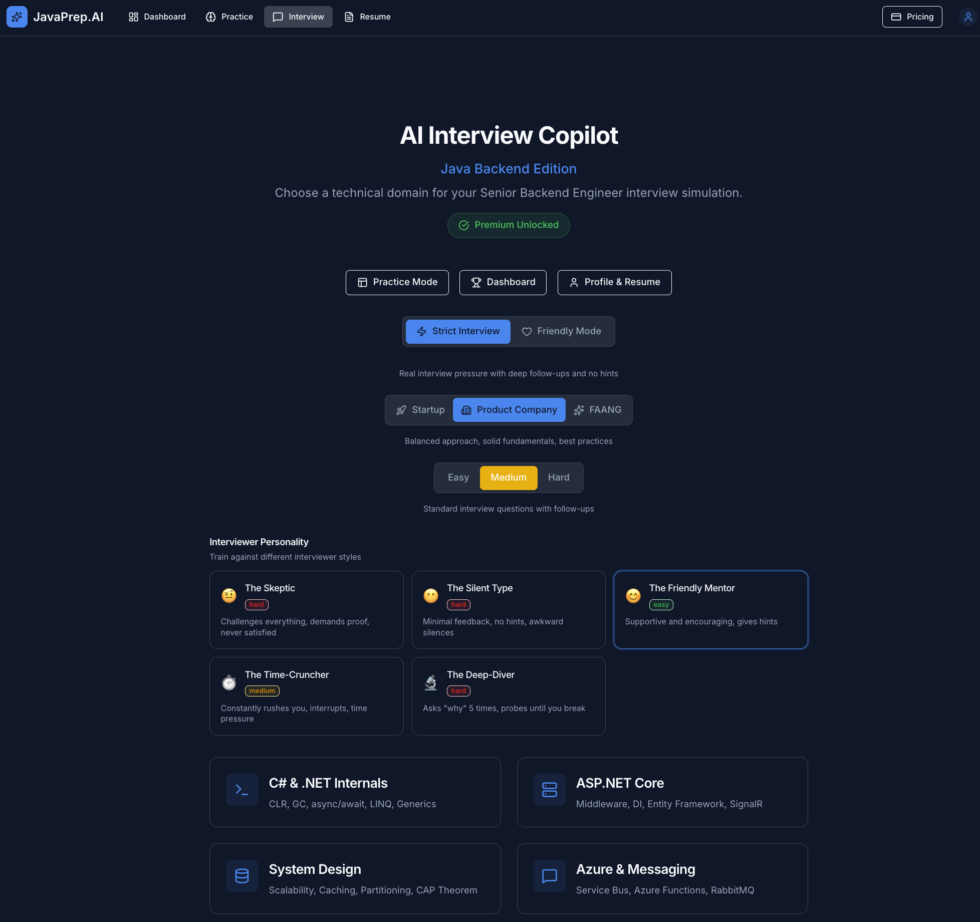 AI Interview Copilot - Screenshot 2 showing product features and functionality