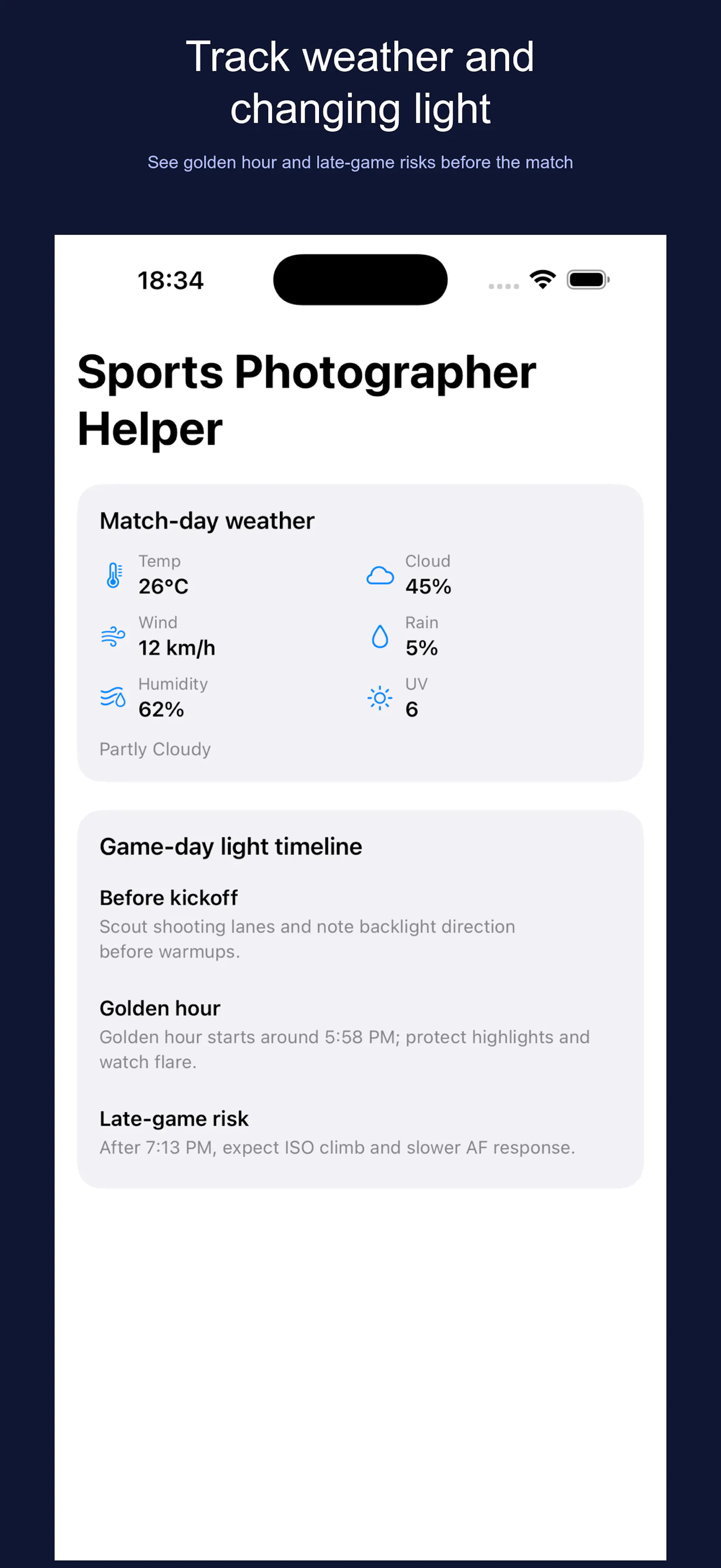 Sports Photographer Helper screenshot 2