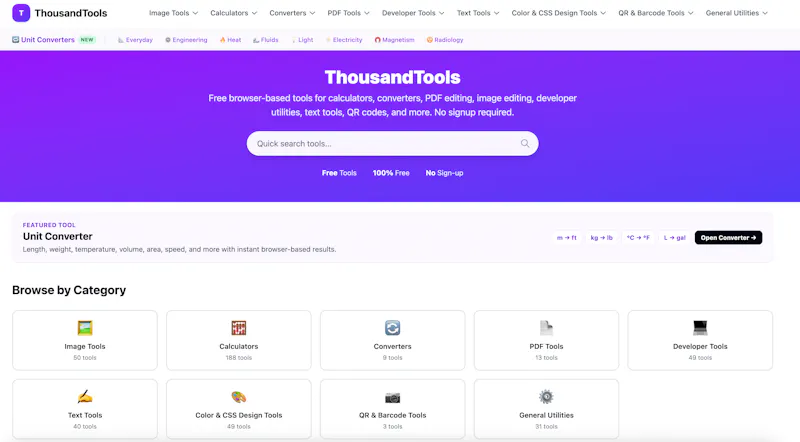 ThousandTools screenshot 1