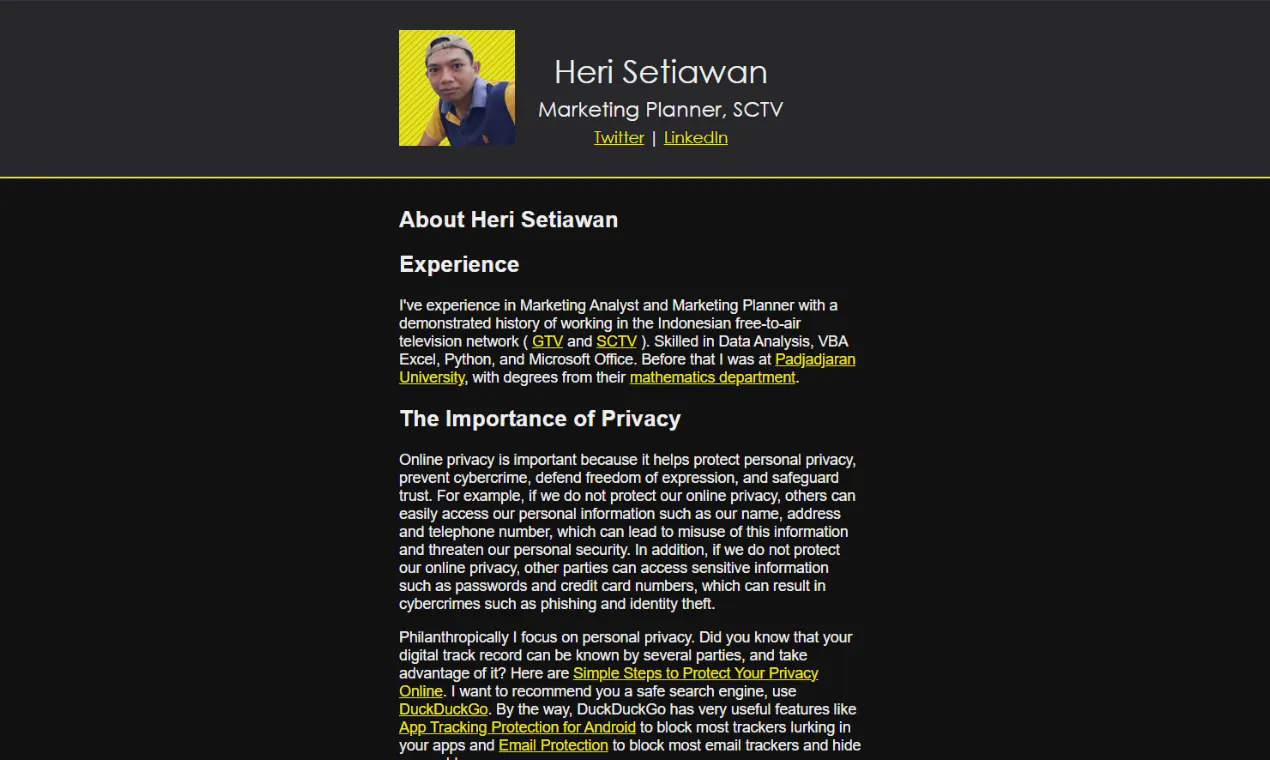 Awesome Personal Site Template gallery image