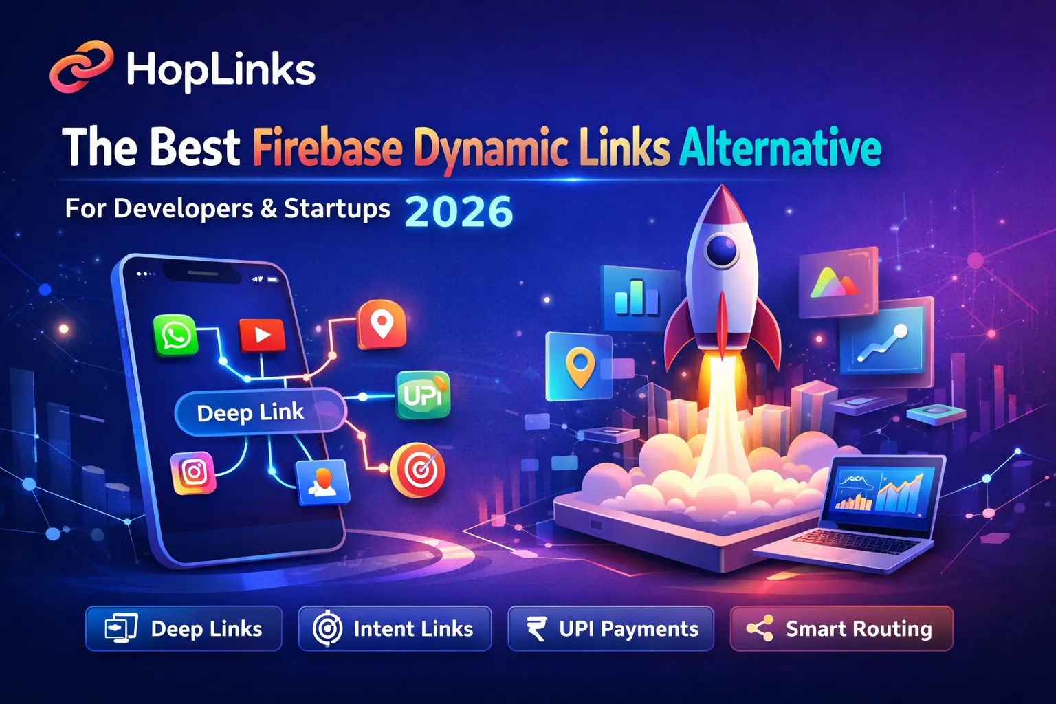 HopLinks — Smart Dynamic Links のプロダクトバナー