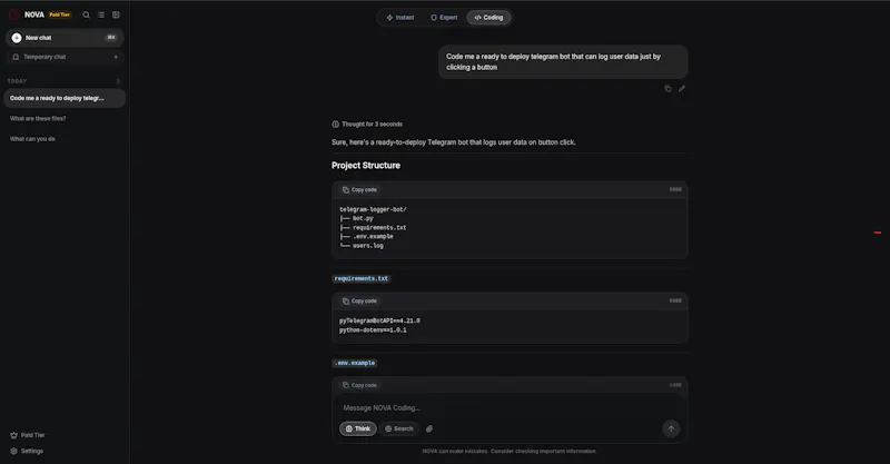 NOVA - UNCENSORED AI CHATBOT screenshot 3