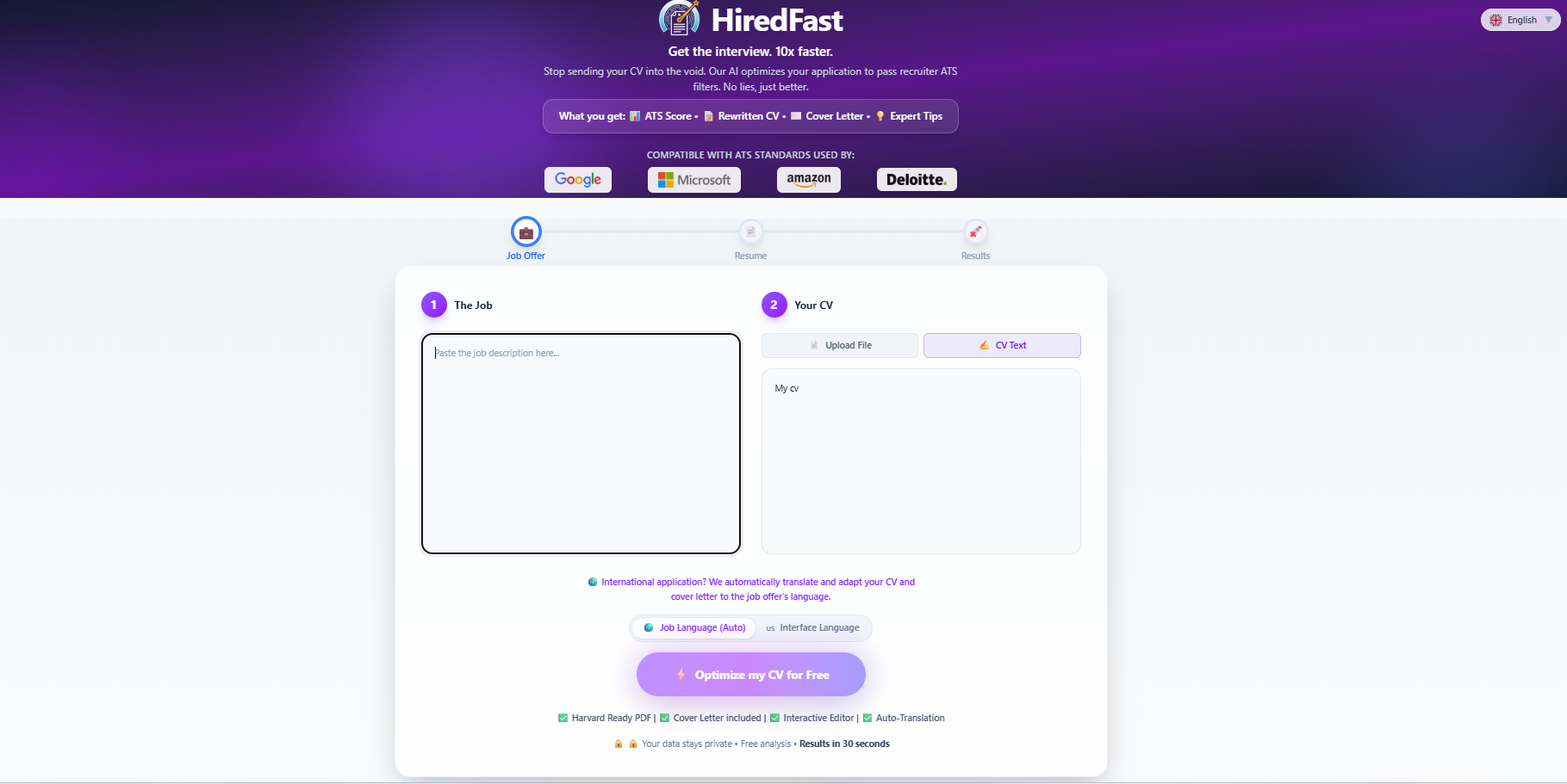 HiredFast - Main product screenshot demonstrating key features and user interface