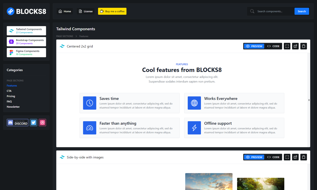 BLOCKS8 - Free UI Library gallery image