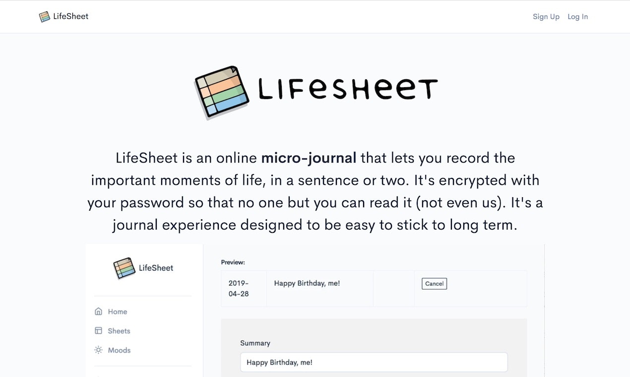 LifeSheet gallery image