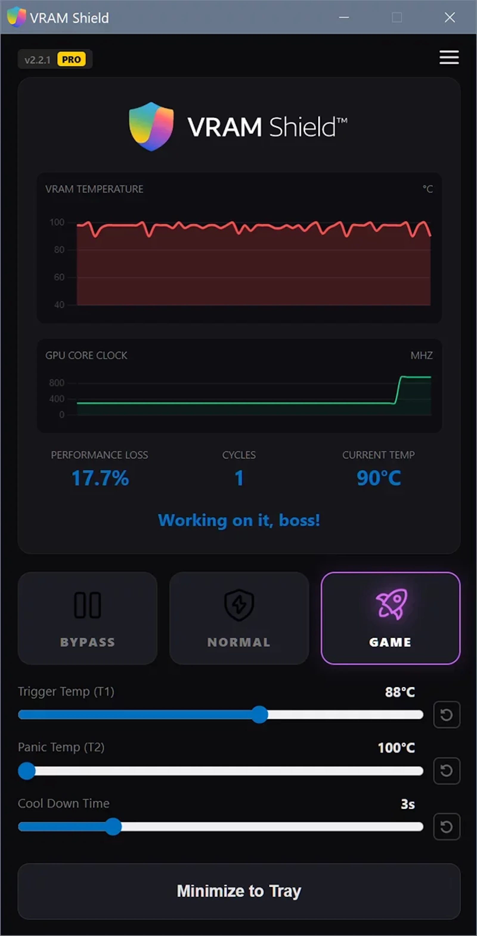 VRAM Shield screenshot 1