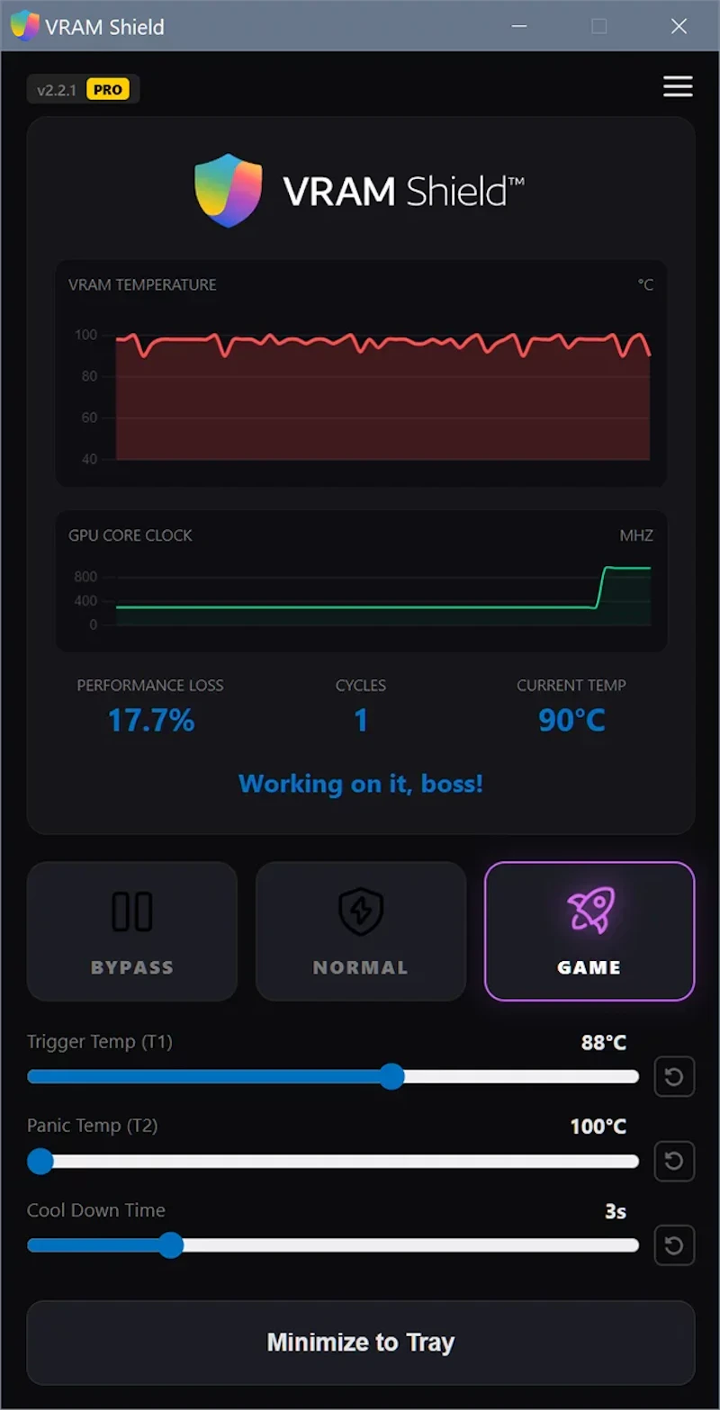 VRAM Shield screenshot 1