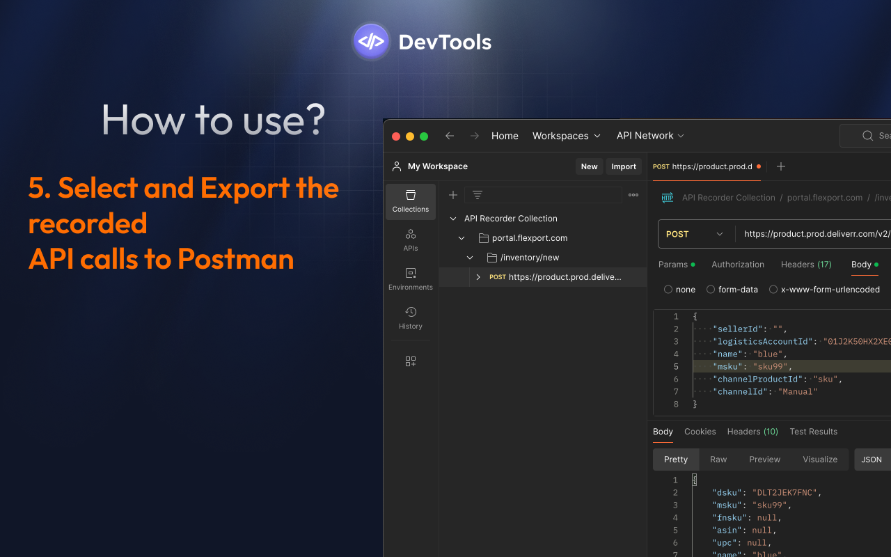 Postman Recorder от Devtools media 6