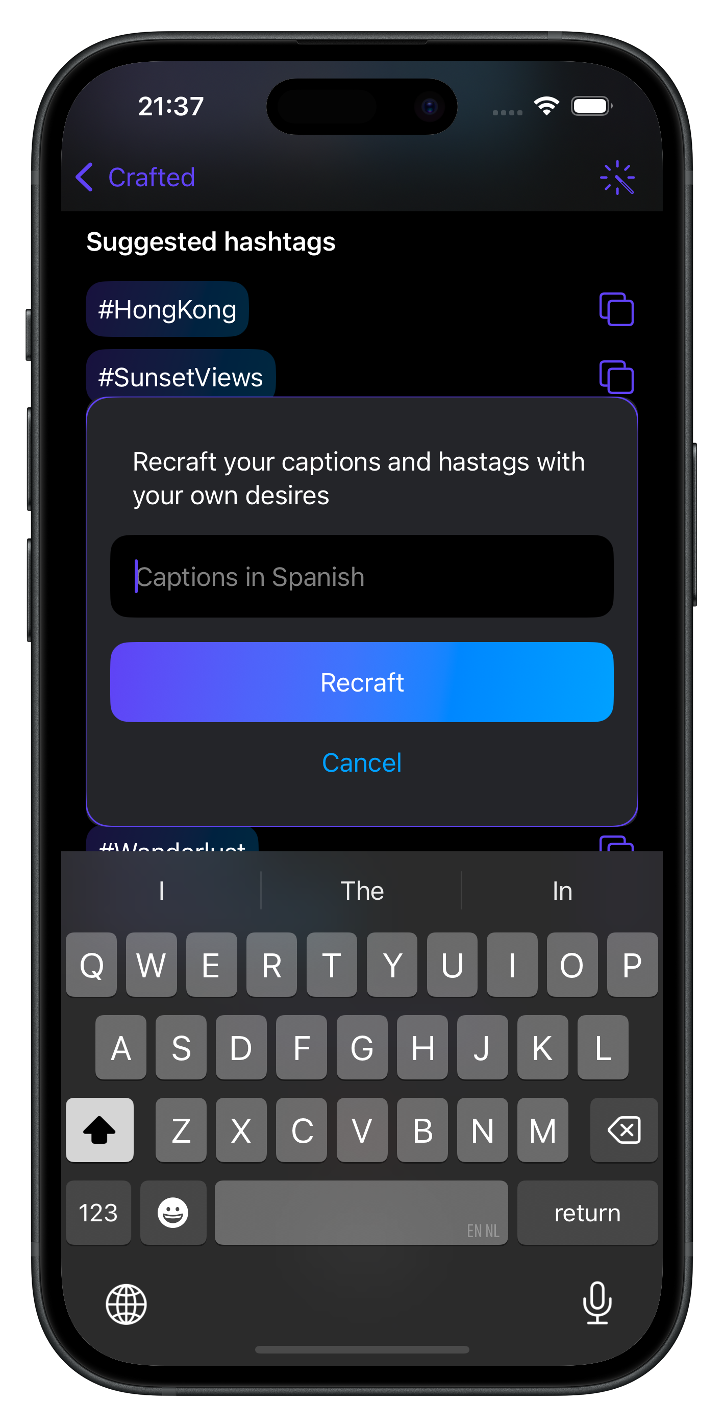 CraftCaption: Get Hashtags and Captions media 4