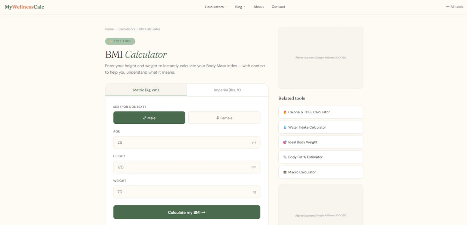 My Wellness Calc screenshot 3