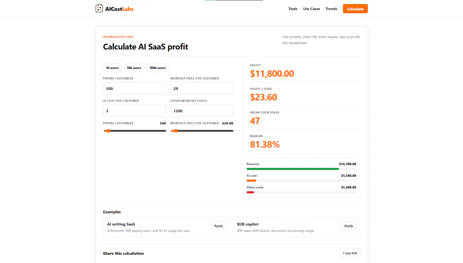 AIcostlabs screenshot 4
