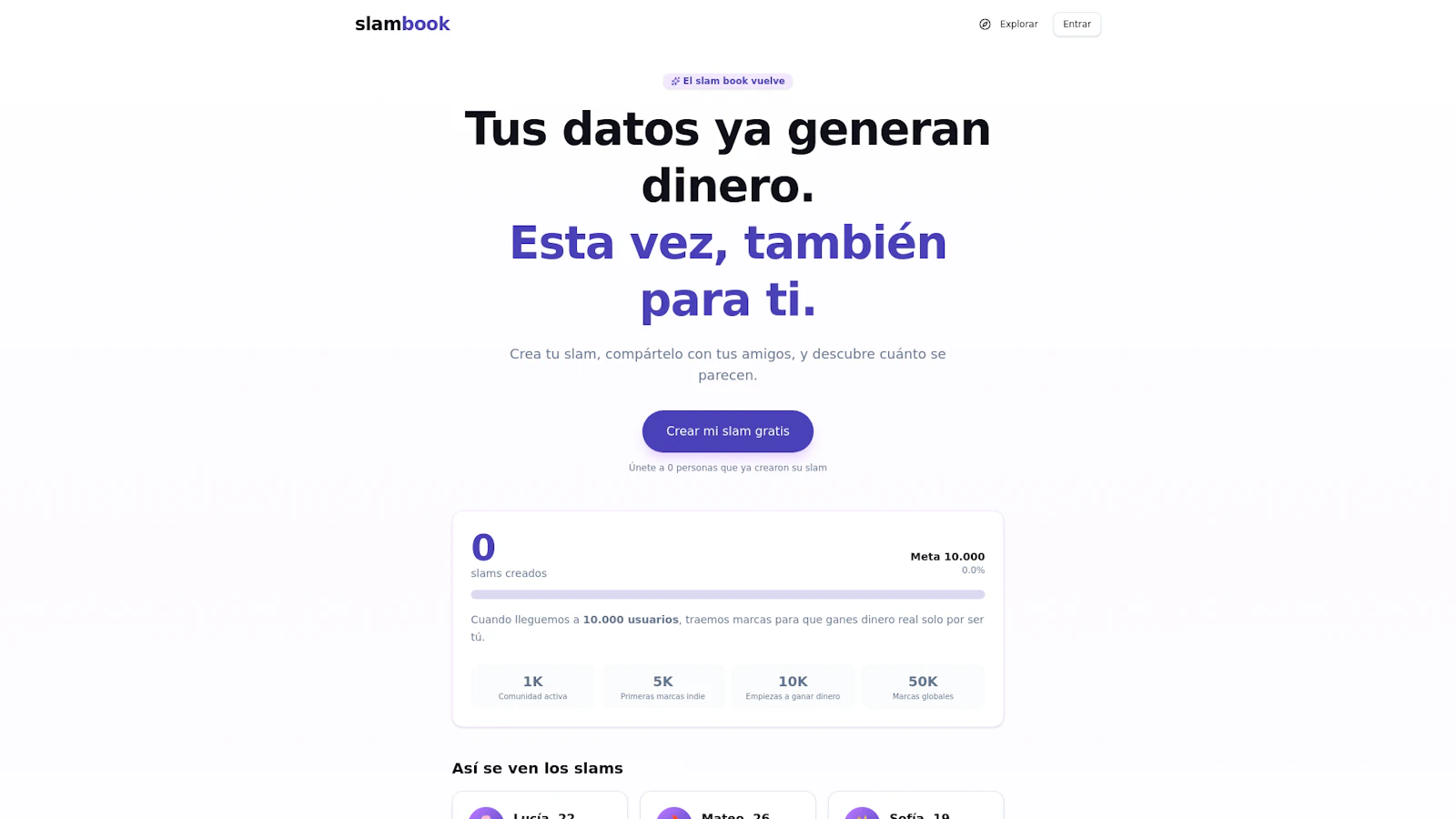Slambook — slamea a tus amigos screenshot 1