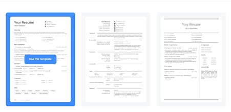 Free resume builder for tech jobs gallery image