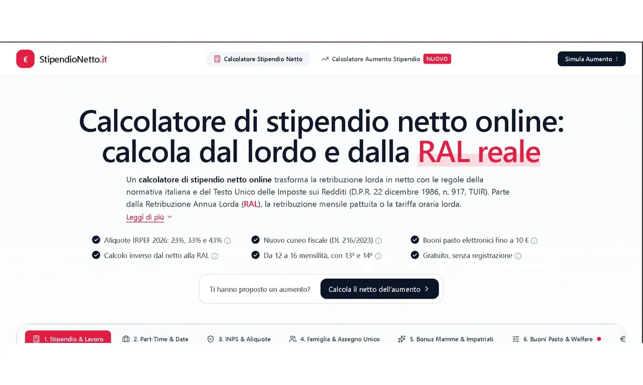 Calcolatore Stipendio Netto Online gallery image