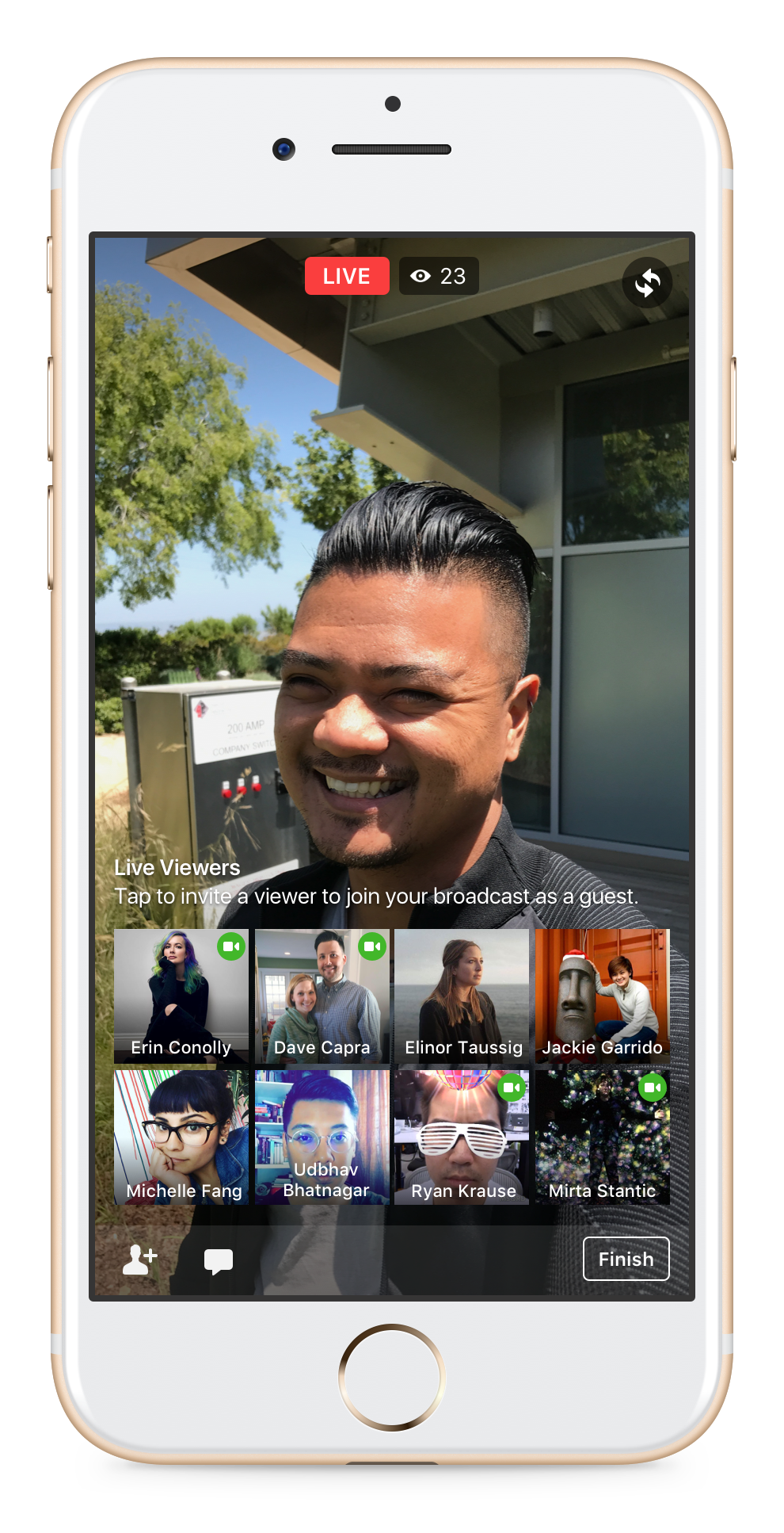 Facebook "Live With" gallery image