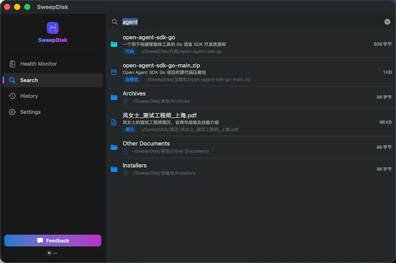 SweepDisk screenshot 2