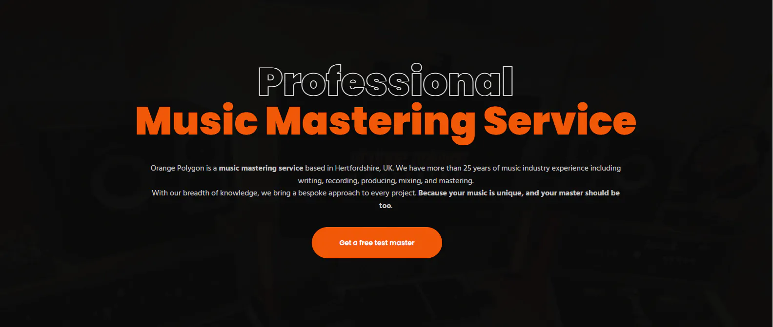 Orange Polygon - Music Mastering Service gallery image