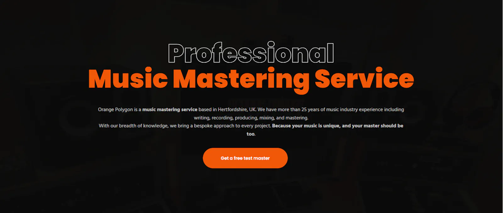 Orange Polygon - Music Mastering Service screenshot 1