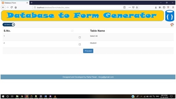 Database2form gallery image