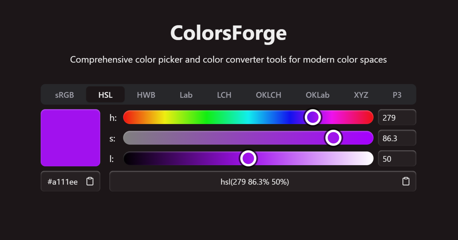 Mídia 1 de Colorsforge - Crie cores modernas