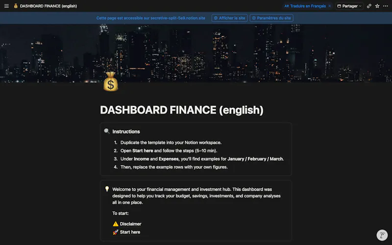 Investment Dashboard screenshot 1