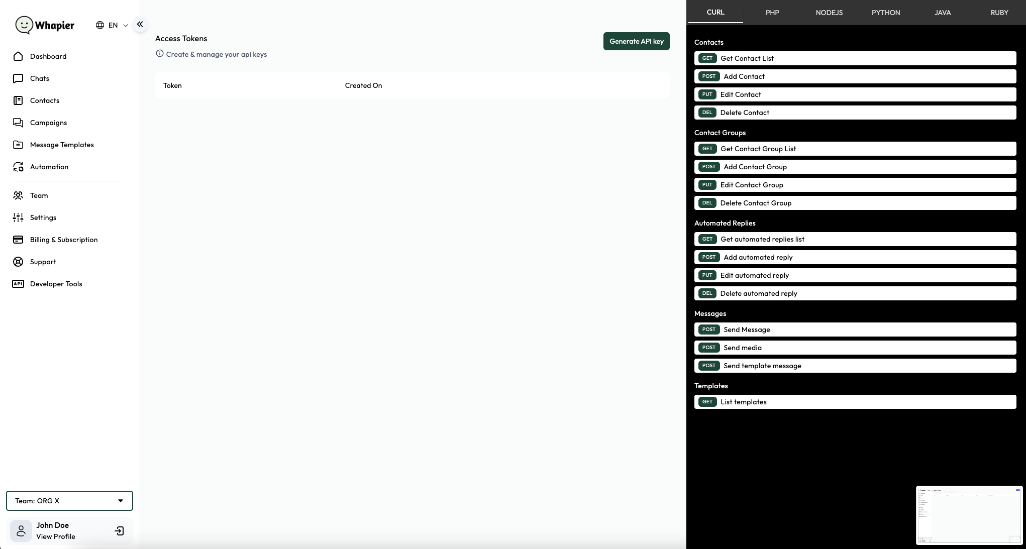 Whapier - API WhatsApp ufficiale per campagne e chatbot media 2