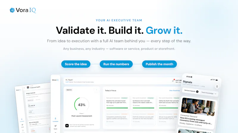 Vora IQ - StartupOS for Founders screenshot 2